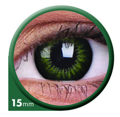 ColourVue Big Eyes - Party Green (2 čočky tříměsíční) - nedioptrické