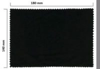 Hadřík na brýle z mikrovlákna jednobarevný - černý 140x180