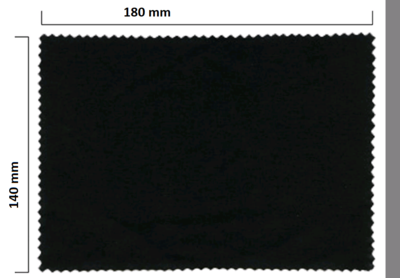 Hadřík na brýle z mikrovlákna jednobarevný - černý 140x180