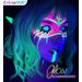 ColourVue Crazy čočky UV svítící - Electric Blue (2 ks roční) - nedioptrické - Poškozený obal