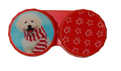 Klasické pouzdro motiv Vánoce - Pes s šálou