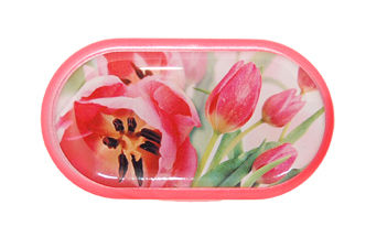 Pouzdro se zrcátkem motiv květy - Tulipán