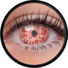 ColourVue Crazy čočky UV svítící - Glow Ice Red (2 ks roční) - nedioptrické