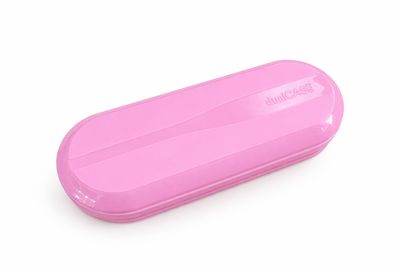 Duopouzdro na brýle a čočky - růžové