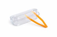 Pinzetka na kontaktní čočky v pouzdře - oranžová