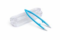 Pinzeta na kontaktní čočky v pouzdře, velká - modrá