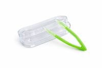 Pinzetka na kontaktní čočky v pouzdře - zelená