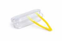 Pinzetka na kontaktní čočky v pouzdře - žlutá