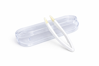 Pinzeta na kontaktní čočky - bílá v pouzdře