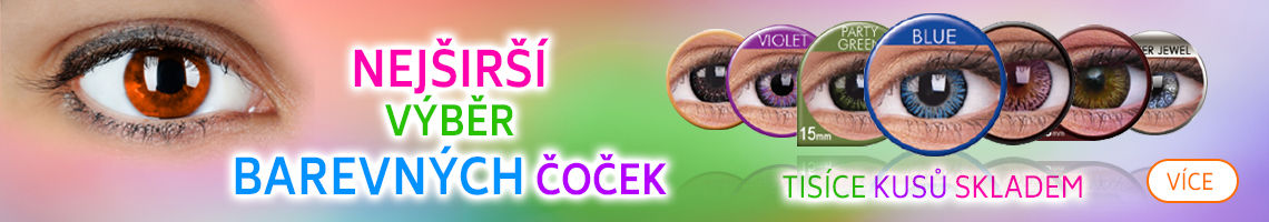 barevné čočky velký banner na E-shop