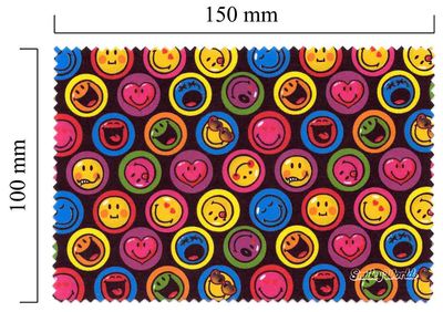 Hadřík na brýle z mikrovlákna Smiley - Smiley černé