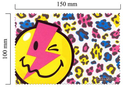 Hadřík na brýle z mikrovlákna Smiley - blesk
