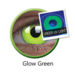 ColourVue Crazy čočky UV svítící - Glow Green (2 ks roční) - nedioptrické